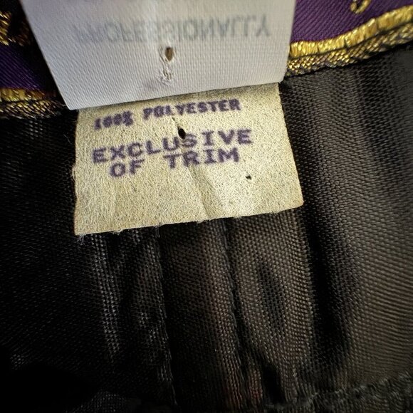 DANA DEATHERAGE vintage 80's black wiggle bombshell dress size small gold trim - Picture 7 of 9